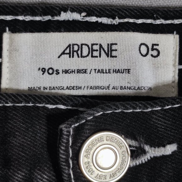 Ardene 90' Cargo Pants High Rise Women's Junior Size 05 black wide leg - Picture 4 of 11